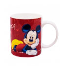 Caneca Porcelana Vermelha na Lata Mickey