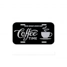 Placa Carro Alumínio Coffee Time