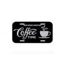Placa Carro Alumínio Coffee Time