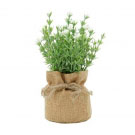 Vaso Pl�stico/Juta Bag Little Violets Branco