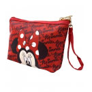 Necessaire Com Alça Vermelha Minnie Disney