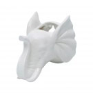 Cachepot parede ceramica animals head elephant-Branco