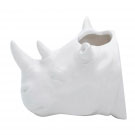 Cachepot parede ceramica animals head Rhino-branco
