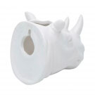 Cachepot parede ceramica animals head Rhino-branco