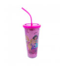  Copo Com Cubos De Gelo Princesas Flores 600ml