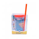 Caneca De Plástico Com Canudo Superman 420ml