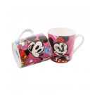 Jogo Com 2 Canecas Mickey & Minnie Cartoon 250ml 