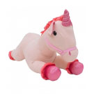 Unicornio de Pelï¿½cia  Rosa 40cm