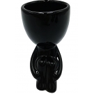Vaso Cachep�s Boneco sentado Abs preto