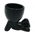 Vaso Cachepï¿½s  Boneco deitado para cima Abs preto