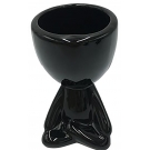 Vaso Cachepï¿½s  Boneco Posiï¿½ï¿½o Yoga Abs Preto