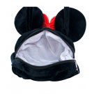 Bolsa de Pelúcia Preta com Rosto Minnie