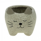 Cachepot Concreto baby gato Cinza