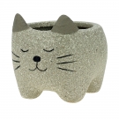 Cachepot Concreto baby gato Cinza