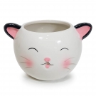 Vaso Decorativo De Cerï¿½mica Gato Multiart