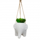 Vaso Cachepot Cerï¿½mica decorativo elefante Multiart