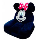 Puff de Fibra Preto Minnie Disney