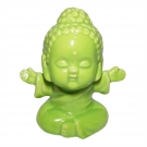 Enfeite Estátua Buda Verde De Porcelana Imterpont