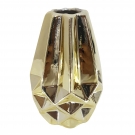 Vaso Decorativo De Porcelana Dourado FWB