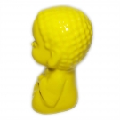 Enfeite Estï¿½tua Buda Amarelo De Porcelana Interpont