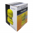 Enfeite Estï¿½tua Buda Amarelo De Porcelana Interpont