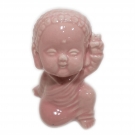 Enfeite Estï¿½tua Buda Rosa De Porcelana Interpont