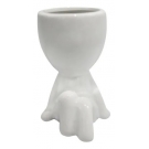 Vaso Cachepï¿½s  Boneco Posiï¿½ï¿½o Sentado Abs Branco