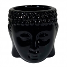 Cachepot Para Vaso Em Resina Buda Cor Preto FWB