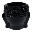 Cachepot Para Vaso Em Resina Buda Cor Preto FWB