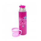 Garrafa Tï¿½rmica com copo na tampa rosa 500ml princessa