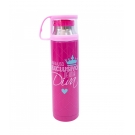 Garrafa Tï¿½rmica com copo na tampa rosa 500ml princessa