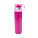 Garrafa Tï¿½rmica com copo na tampa rosa 500ml princessa