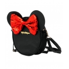 Bolsa Tiracolo Circular Rosto Cores Minnie 22x6x22cm - Disney