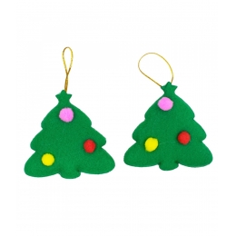 Jogo 2 ï¿½rvores Natalinas 8cm - Enfeite Natalino
