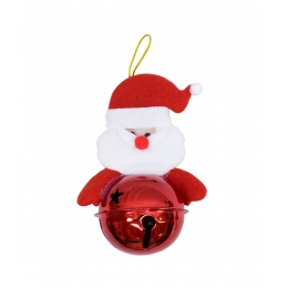 Boneco Papai Noel Com Sino Vermelho 13cm - Enfeite Natalino