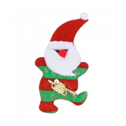 Ímã Geladeira Papai Noel Saxofone 13cm - Enfeite Natalino