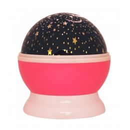 LuminÃ¡ria Nave Rosa GalÃ¡xia GiratÃ³ria 14x13x13cm