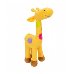 Girafa Amarela Com Pintas Coloridas 34cm - PelÃºcia