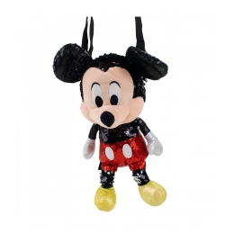 Bolsa Formato PelÃºcia Mickey Lantejoulas 30cm - Disney