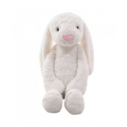 Coelho Branco Orelhudo Com Peso 40cm - PelÃºcia