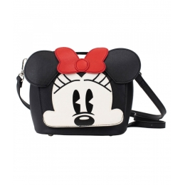 Bolsa Preta Rosto Minnie 18x18cm - Disney