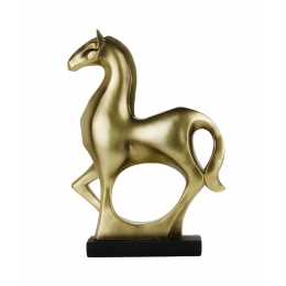 Cavalo Dourado 30cm - Resina Animais