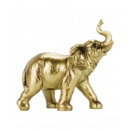 Elefante Dourado 19cm - Resina Animais