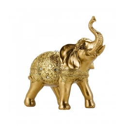 Elefante Dourado 17cm - Resina Animais