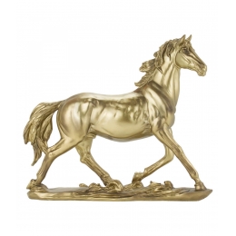 Cavalo Dourado 25cm - Resina Animais
