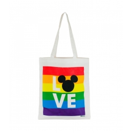 Bolsa Sacola Retangular Mickey Love Arco-Ãris 40x33cm - Disney