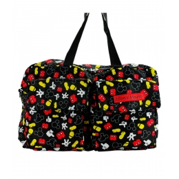 Bolsa Preta Mickey Dobravel 32x47x21cm - Disney