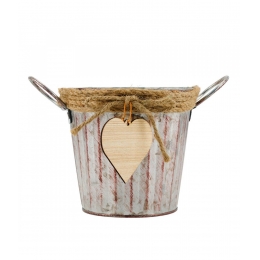 Balde Metal RÃºstico AlÃ§as MetÃ¡licas Jardinagem 12x13cm