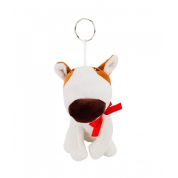 Chaveiro Cachorro Narigudo Branco 16cm - PelÃºcia