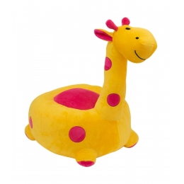 Puff Girafa Amarelo 48cm - PelÃºcia